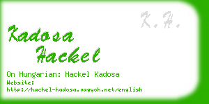 kadosa hackel business card